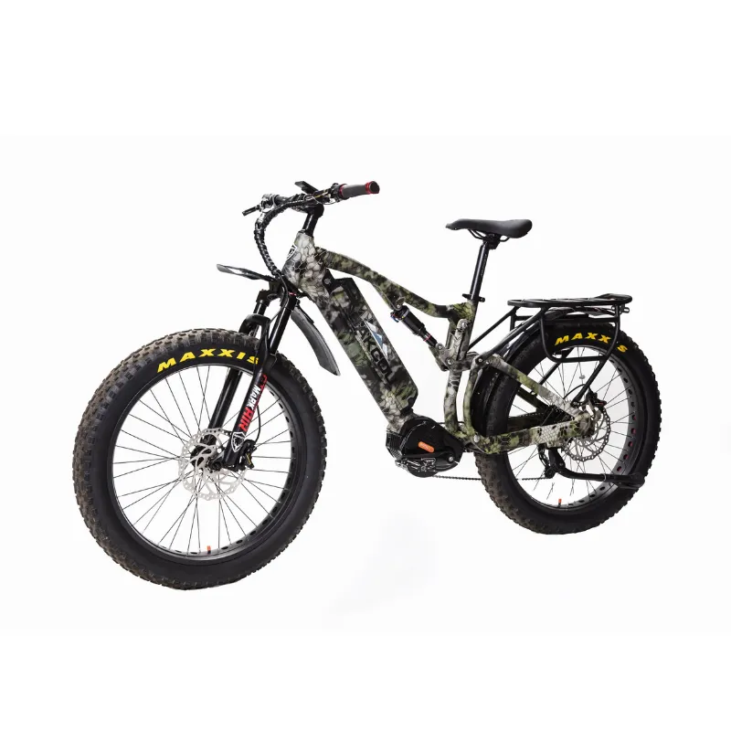 Bakcou Storm Full Suspension Mid-Drive Fat Tire Electric Bike, 1000W