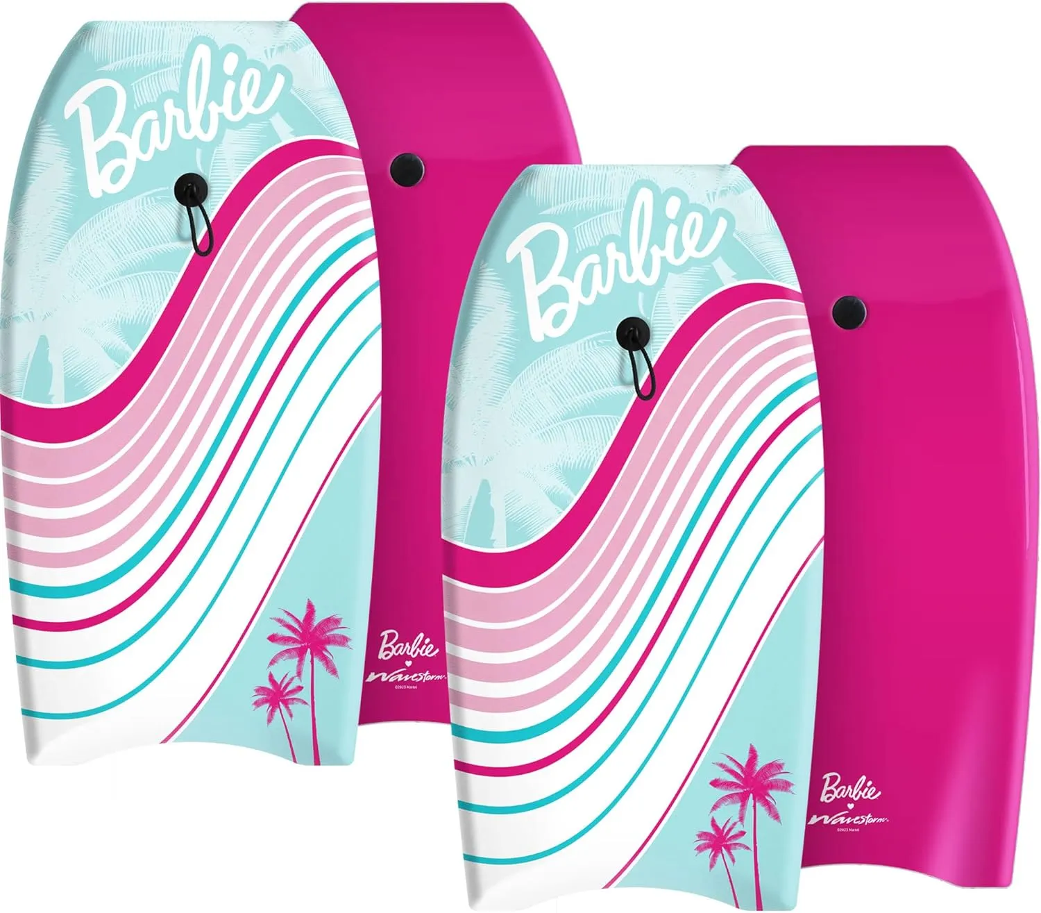 Barbie Signature 36in Bodyboard by Wavestorm 2-Pack | Graphic top Deck with high Density Slick Bottom | for Kids and Adults |Foam Construction with Accessories | Basic Leash Included
