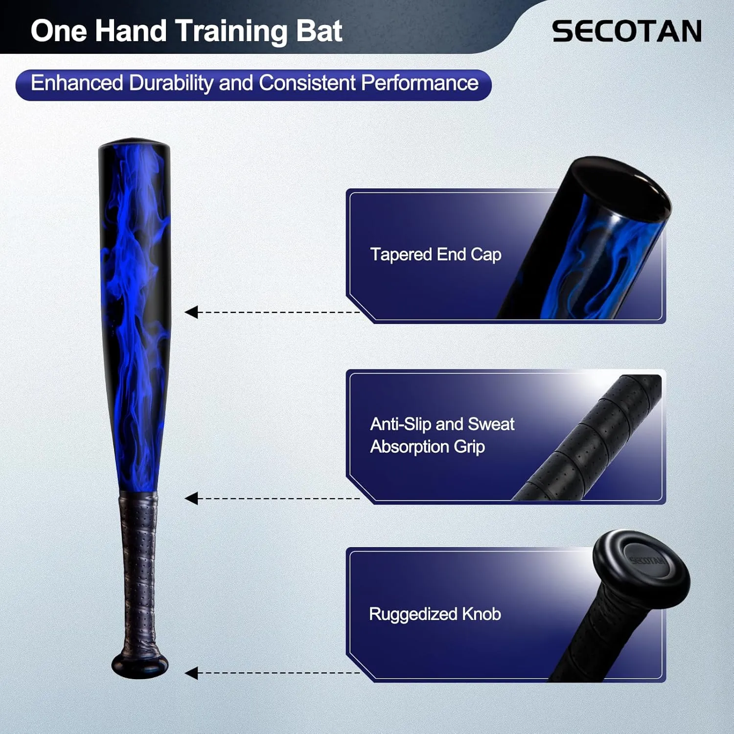 Baseball Bat, Aluminum One Hand 17-Inch Training Bat, Softball Bat, Home/Car/Self Defense, Batting Practice, Aluminum Bat, Truck Tire Checker Bat