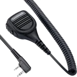 commountain Speaker Mic Compatible with Kenwood Radios NX-1200 NX-1300 (P1300 3320 P1300NUK P1302AUK TH-D74A TK-3170 TK-3402 (2170 2312 3312 3360) KMC-45D KMC-21, 2 Pin Shoulder Microphone