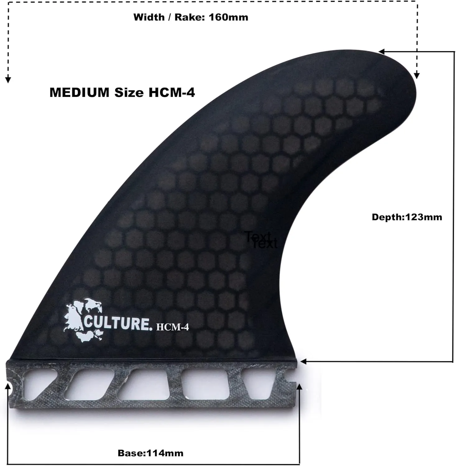 Culture Supply Signature RTM Honeycomb Tri Fin Surfboard Fin Sets - 5 Colors | 3 Sizes