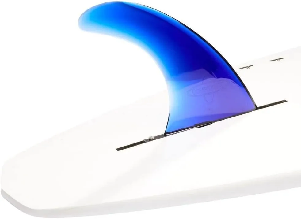 DORSAL Signature Surf SUP Single Center Fin for Longboard Surfboard Blue Polycarbonate