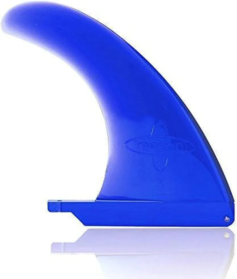 DORSAL Signature Surf SUP Single Center Fin for Longboard Surfboard Blue Polycarbonate