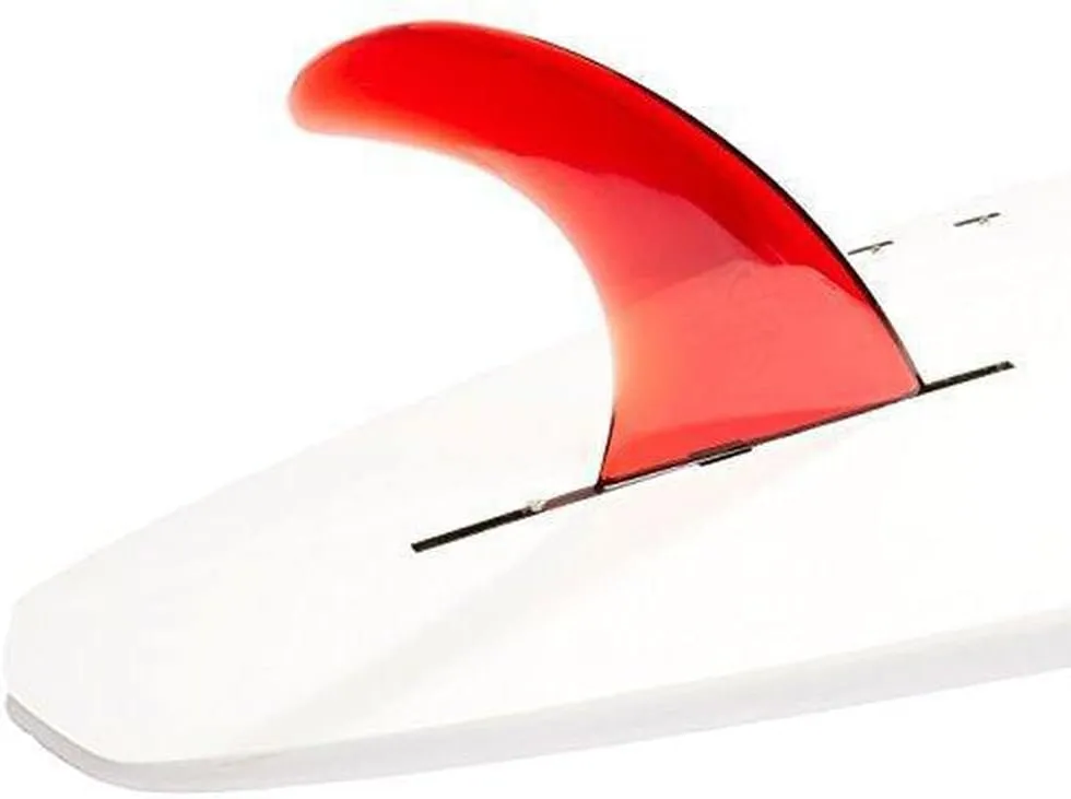 DORSAL Signature Surf SUP Single Center Fin for Longboard Surfboard Red Polycarbonate