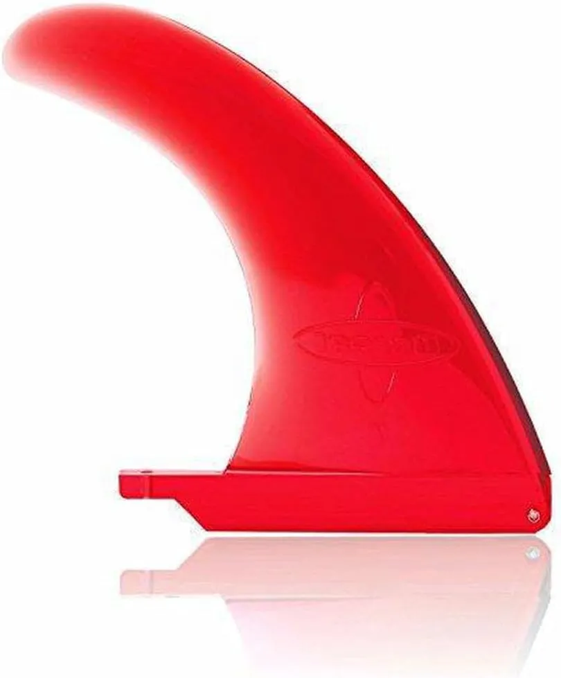 DORSAL Signature Surf SUP Single Center Fin for Longboard Surfboard Red Polycarbonate