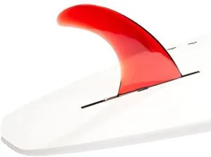 DORSAL Signature Surf SUP Single Center Fin for Longboard Surfboard Red Polycarbonate