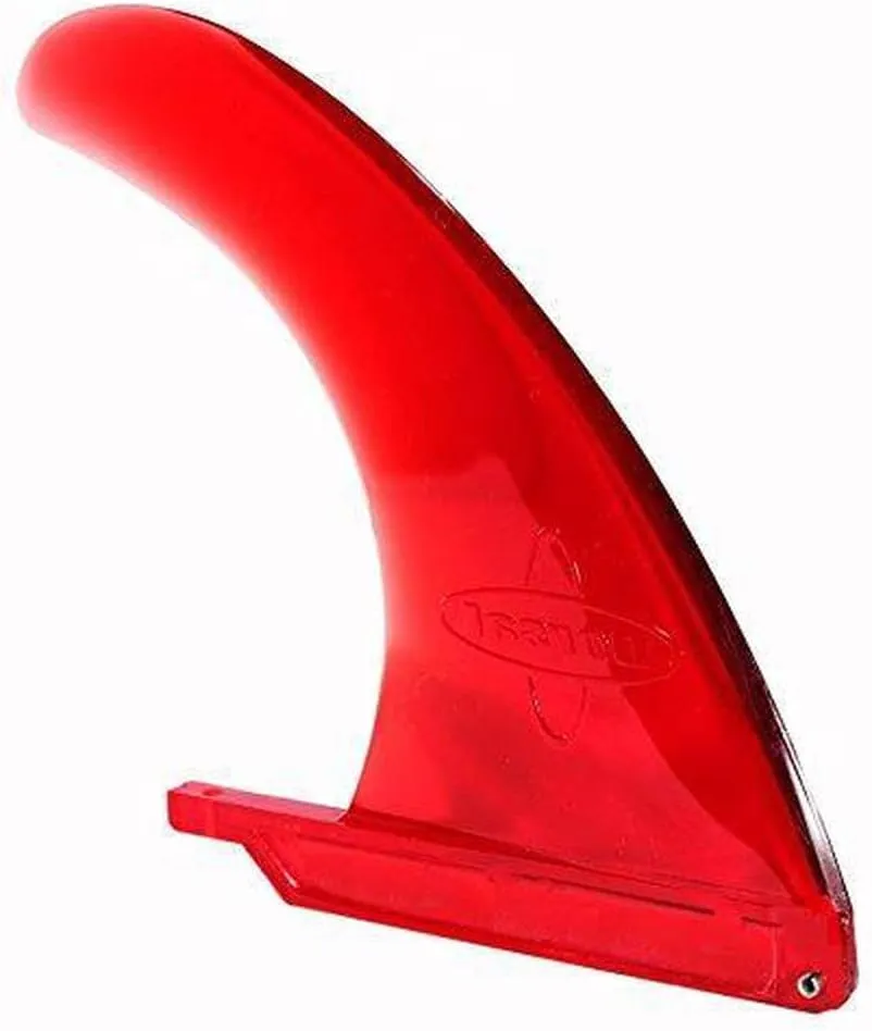 DORSAL Signature Surf SUP Single Center Fin for Longboard Surfboard Red Polycarbonate