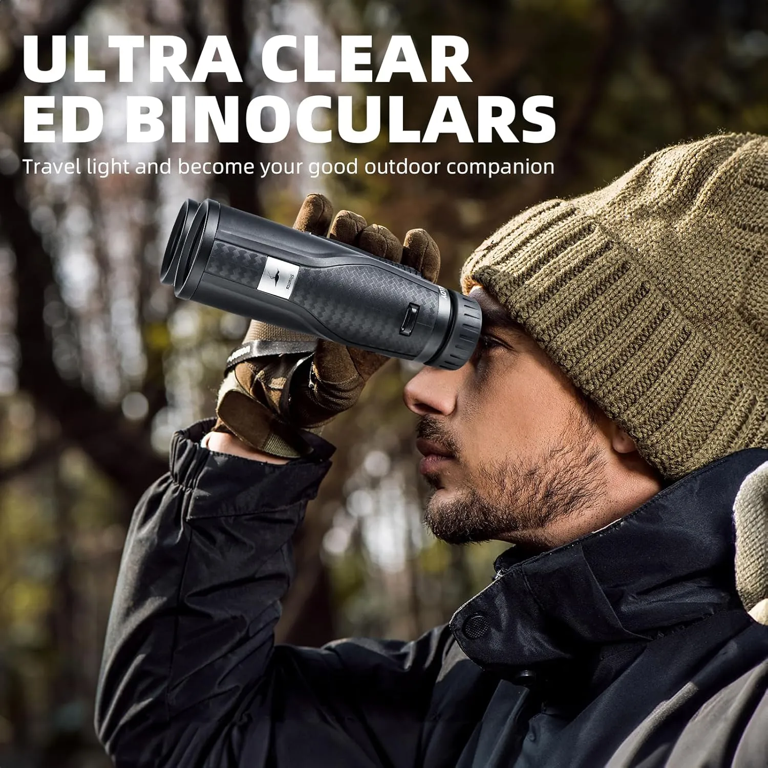 ED HD Binoculars 8x42 for Adults, Waterproof & Fogproof with Magnesium Alloy Body, BAK4 Prism - High Power Binoculars for Bird Watching, Hunting, Travel & Outdoor Sports, Compact Low Light Vision