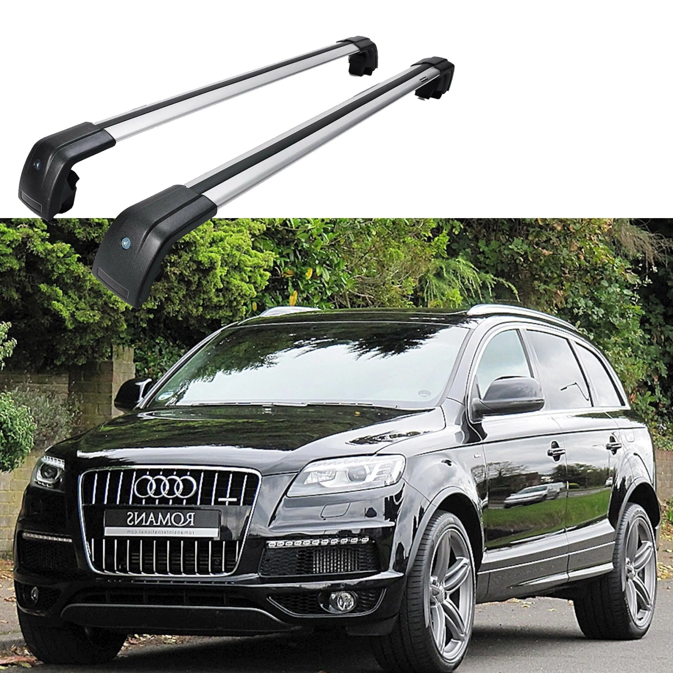 Fit 2010-2025 AUDI Q7 Roof Rack Baggage Luggage Cross Bar crossbar