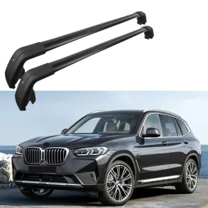 Fit 2011-2021 BMW X3 F25 Black Roof Rack Baggage Luggage Cross Bar Crossbar