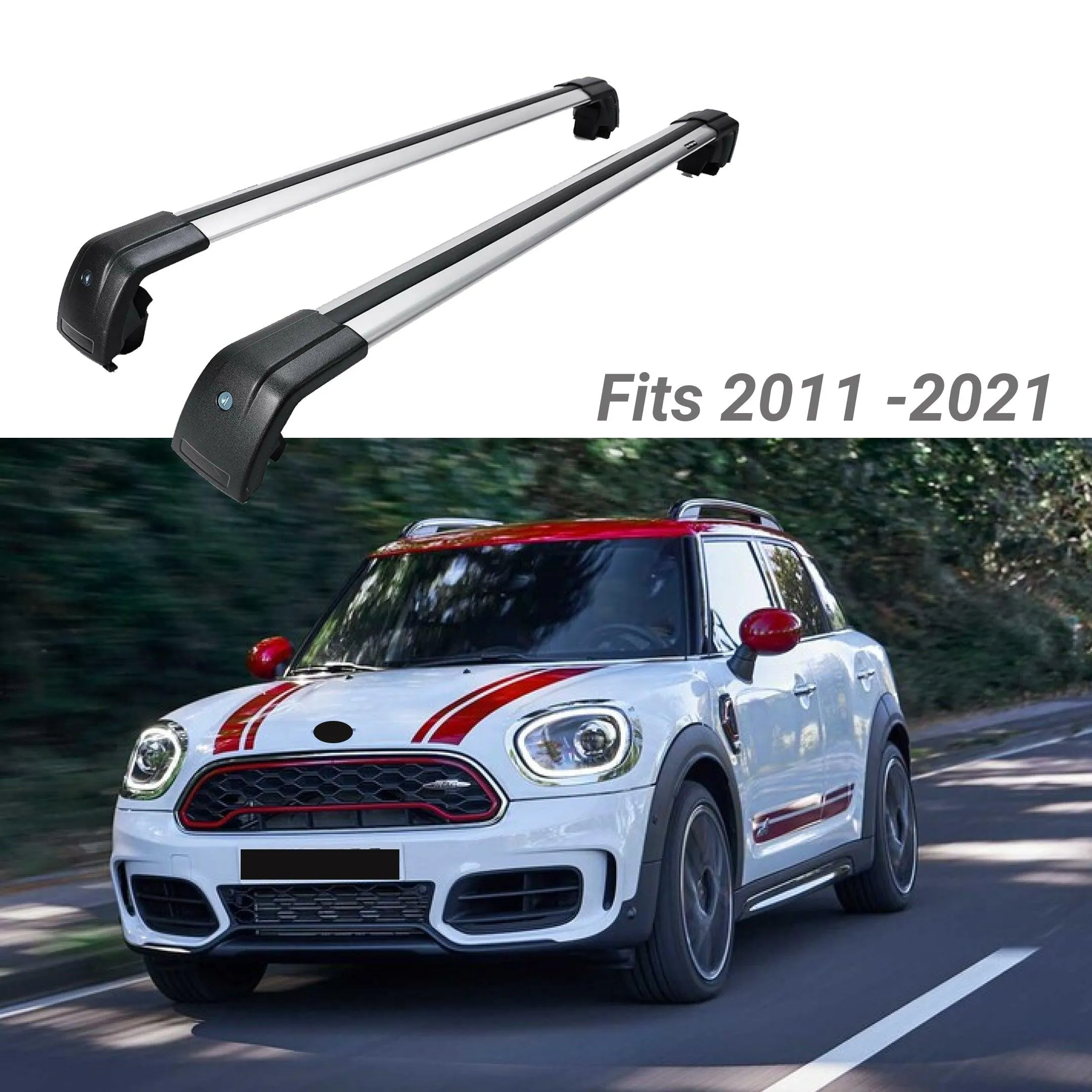 Fit 2011-2021 MINI COUNTRYMAN Roof Rack Cross Bar Baggage Luggage Carrier Bar