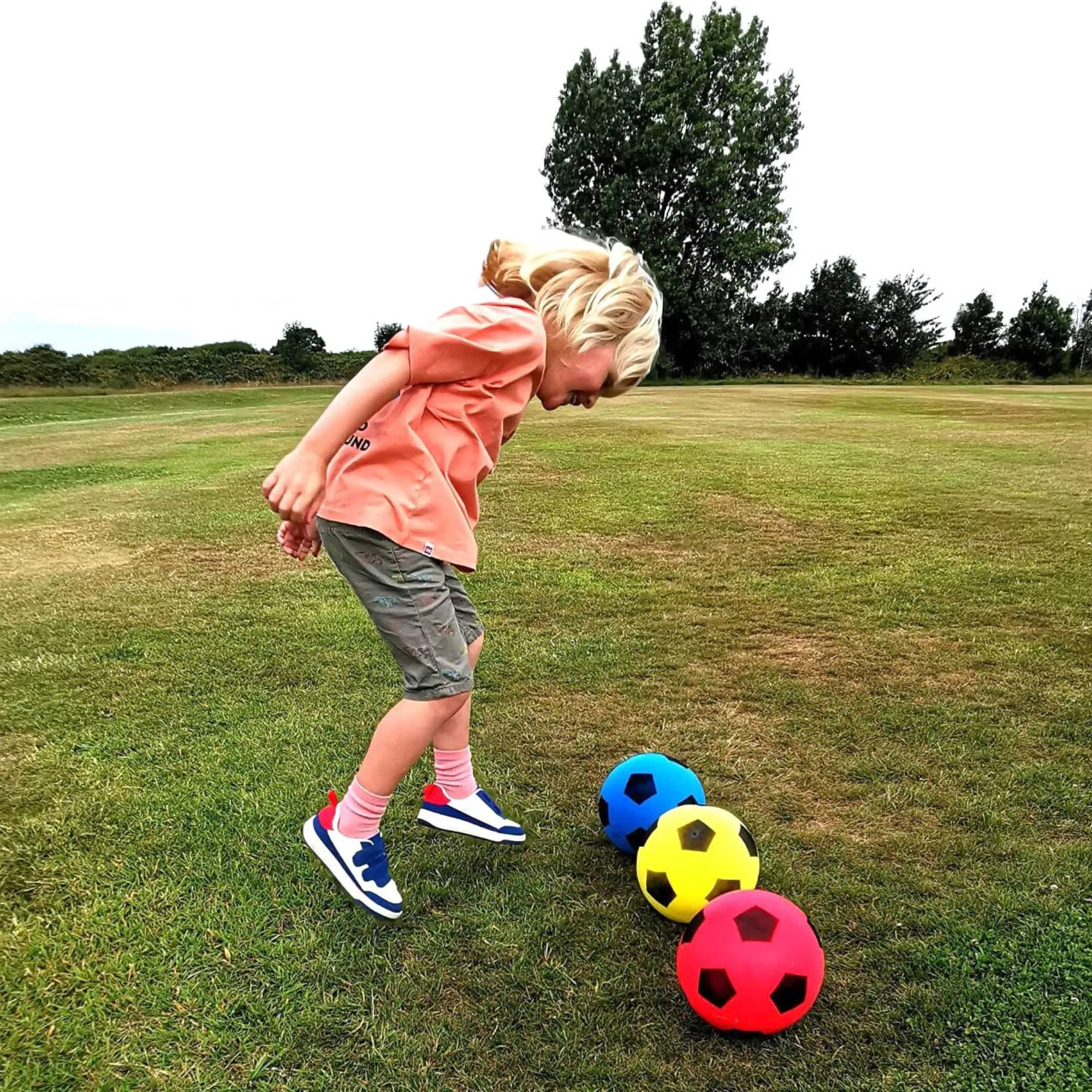 Foam Footballs | Pack of 3 | Blue, Yellow, Red