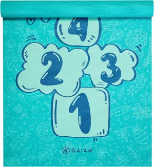 Gaiam Kids Yoga Mat Exercise Mat, Yoga for Kids with Fun Prints - Playtime for Babies, Active & Calm Toddlers and Young Children (60" L x 24" W x 3mm Thick)