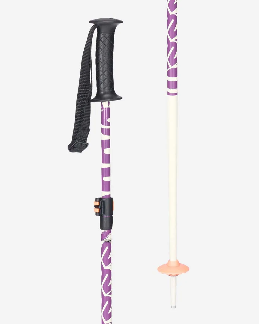 Girls Sprout Ski Poles - Off White
