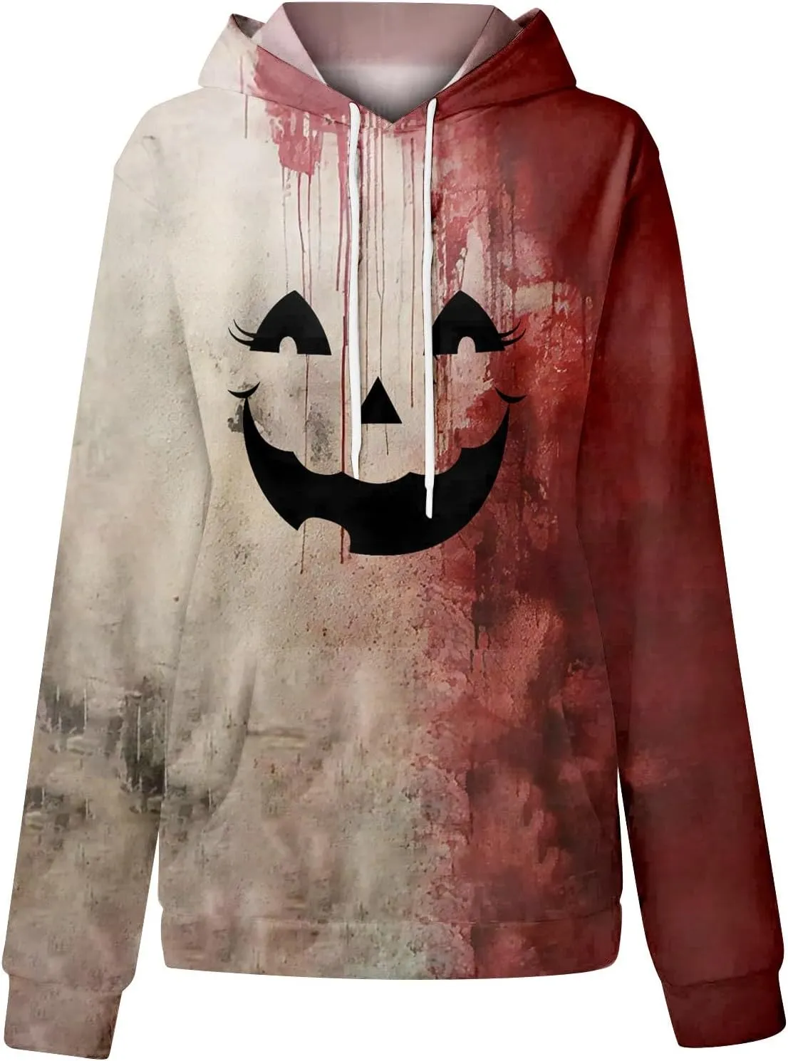 GOFULY Pumpkin Sweatshirt For Women Fall Y2K Hoodies Halloween Pumpkin Face Graphic Winter Sweatshirt Long Sleeve Pullover