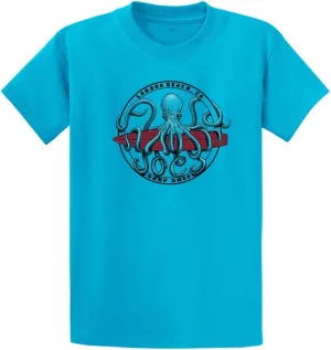 Joes Surf Shop Men's Octopus Meets Surfboard Logo Heavyweight Tees - Reg, Big & Tall