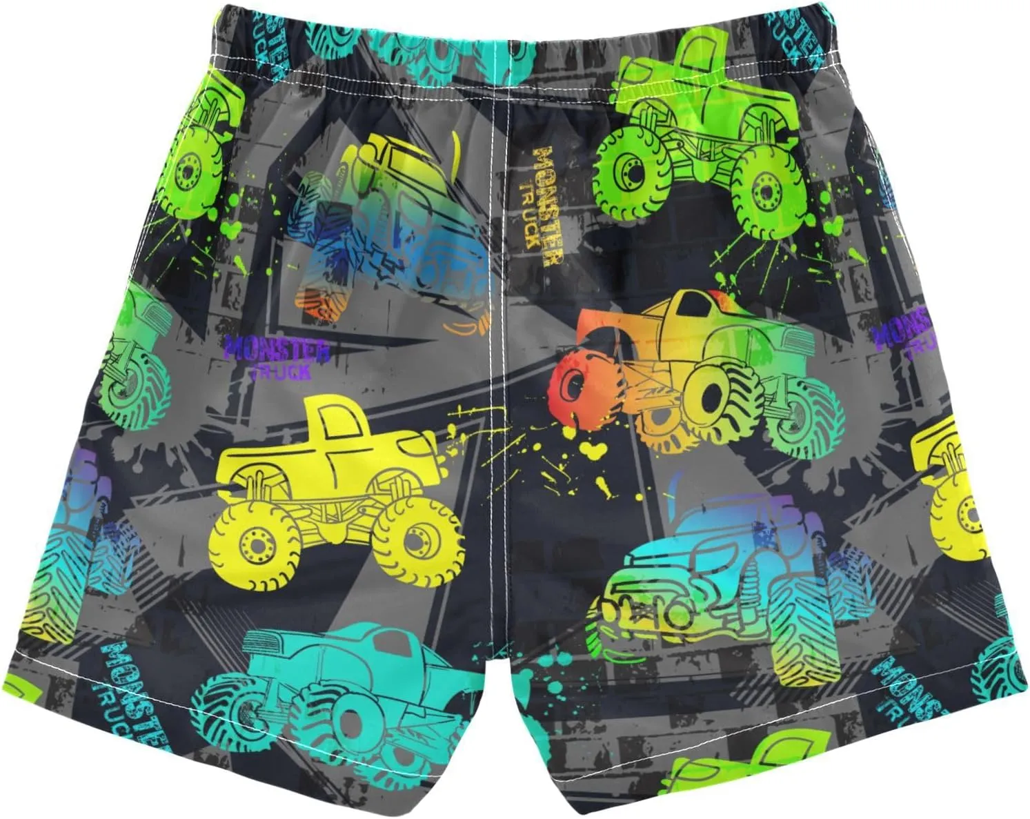 Little Boys Swim Trunks Beach Board Shorts Quick Dry Swimsuit Bathing Suits with Mesh Lining
