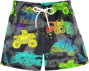Little Boys Swim Trunks Beach Board Shorts Quick Dry Swimsuit Bathing Suits with Mesh Lining