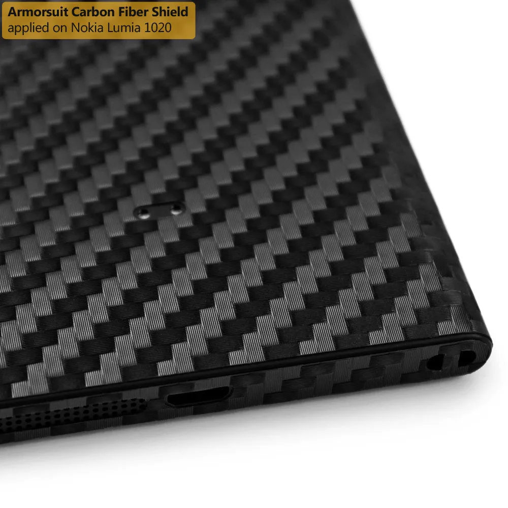 Nokia Lumia 1020 Screen Protector   Black Carbon Fiber Film Protector