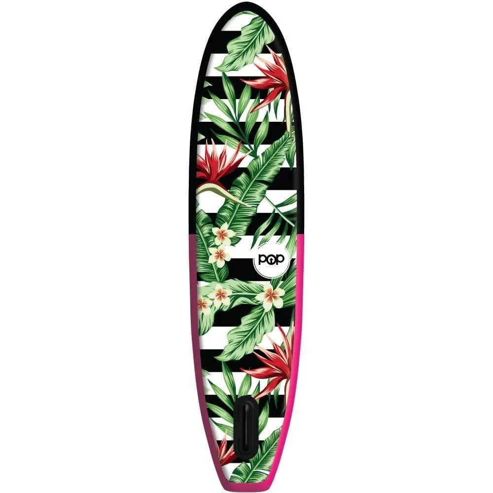 POP Board Co 10'6" Royal Hawaiian Stand Up Paddle Board Inflatable SUP - Pink/Black