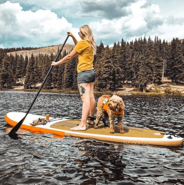 POP Board Co 11'6" El Capitán Stand Up Paddle Board Inflatable SUP - Orange/Green