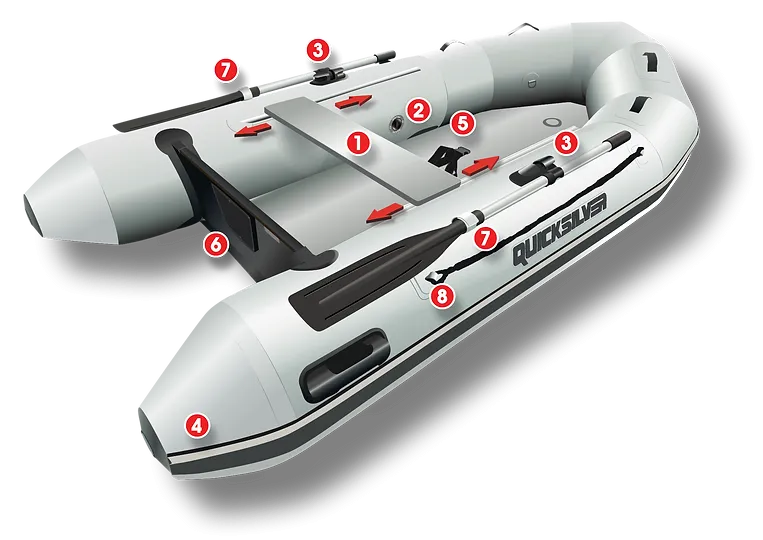 QUICKSILVER AIRDECK 250 INFLATABLE BOAT
