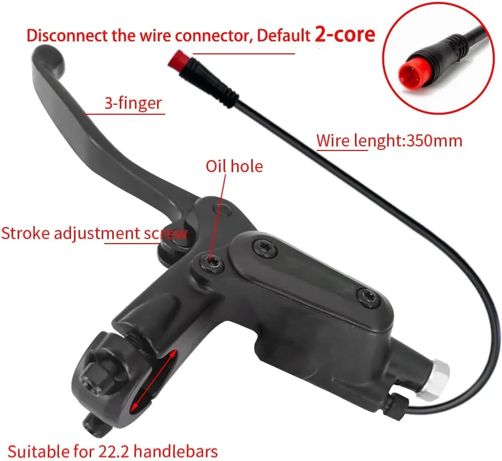 ShimanoOEM MT200 E-Bike Hydraulic Disc Brakes Set, New Upgrade 2-Pin 2-Piston Ebike Hydraulic Brakes Set with 160/180/203mm Rotors, Pre-Bled with Mineral Oil Ebike Hydraulic Brakes
