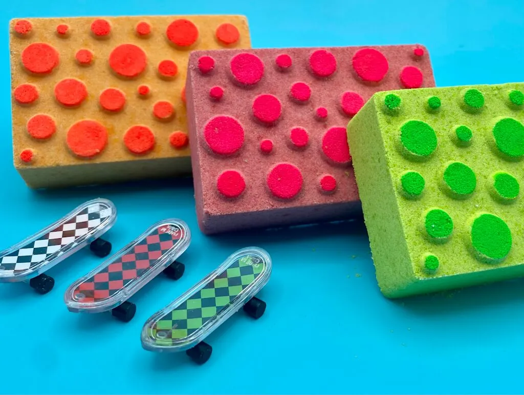 Skater Deck Bath Bomb with Toy Skateboard Inside