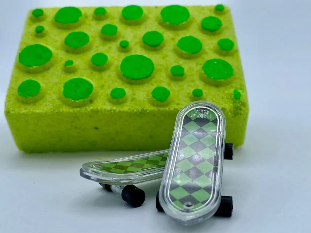 Skater Deck Bath Bomb with Toy Skateboard Inside