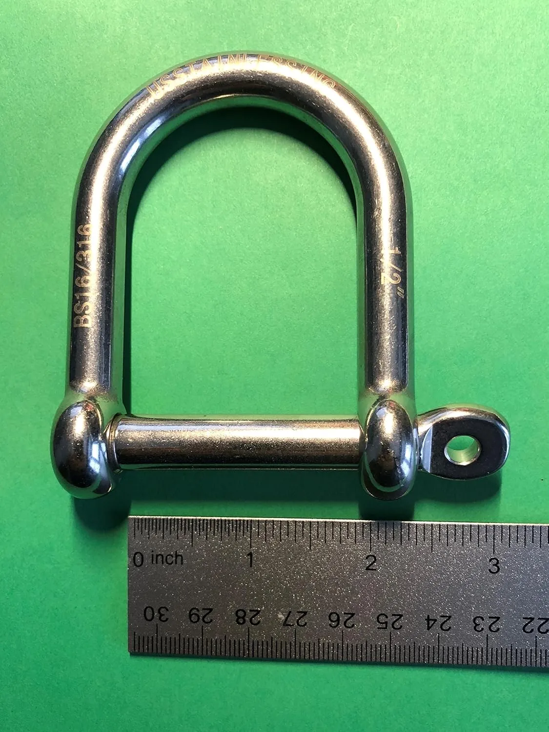 Stainless Steel 316 Wide D Shackle