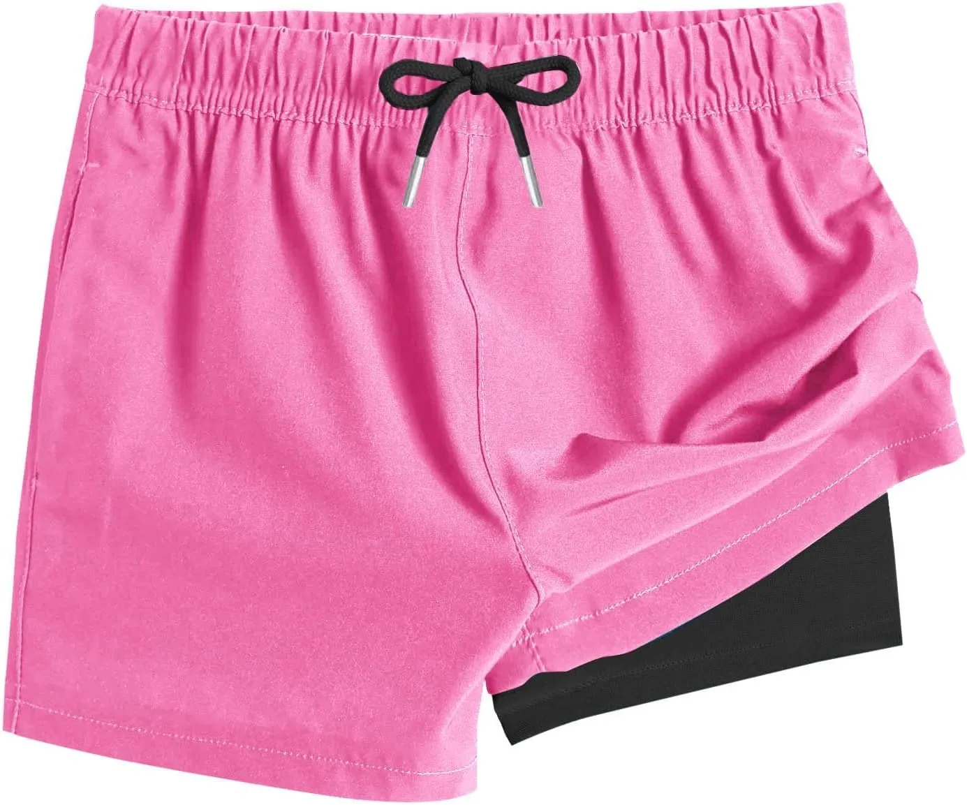 Swim Shorts for Girls Quick Dry High Waisted Trunks with Compression Liner Drawstring Beach Board Shorts Swim Bottoms
