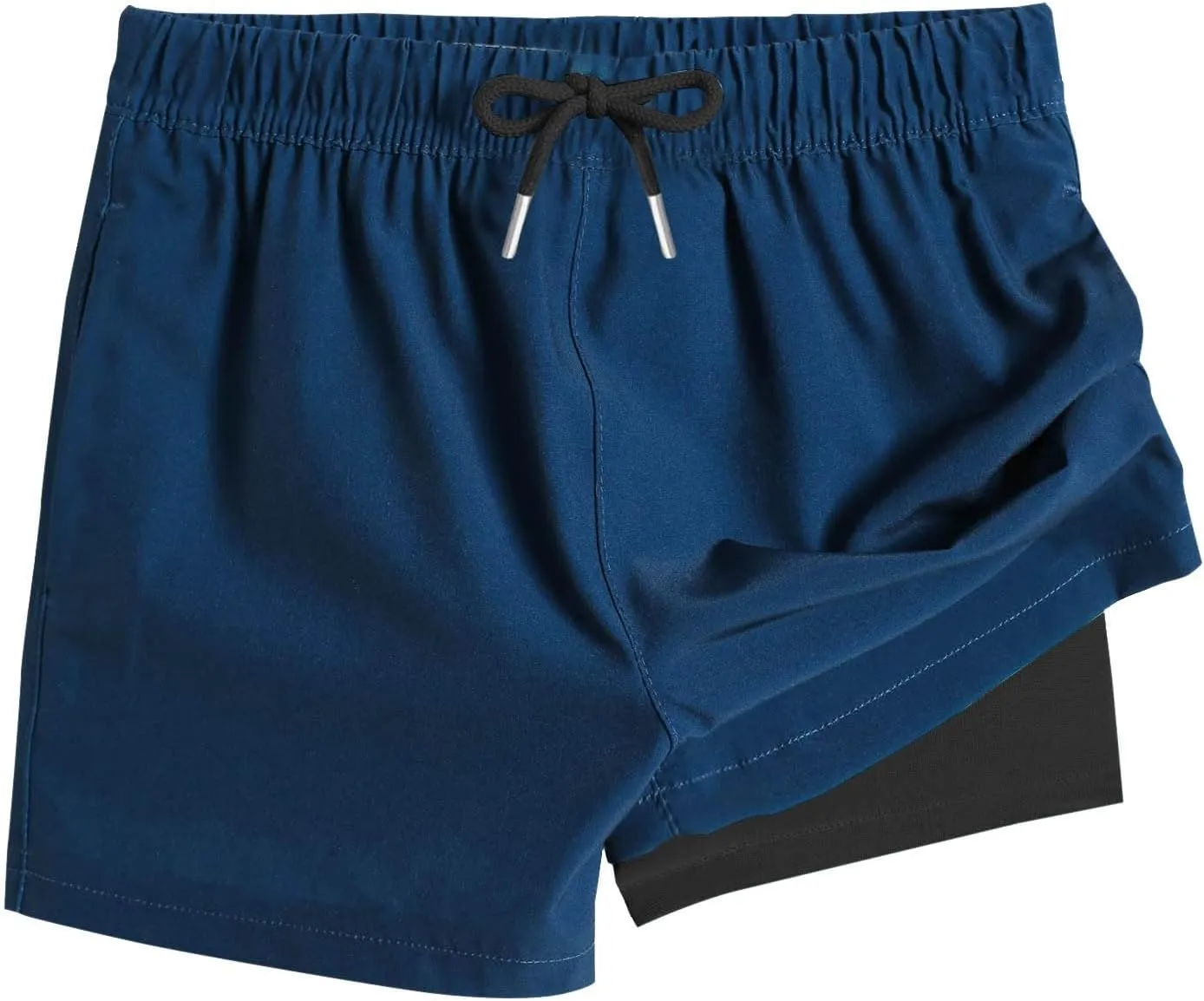 Swim Shorts for Girls Quick Dry High Waisted Trunks with Compression Liner Drawstring Beach Board Shorts Swim Bottoms