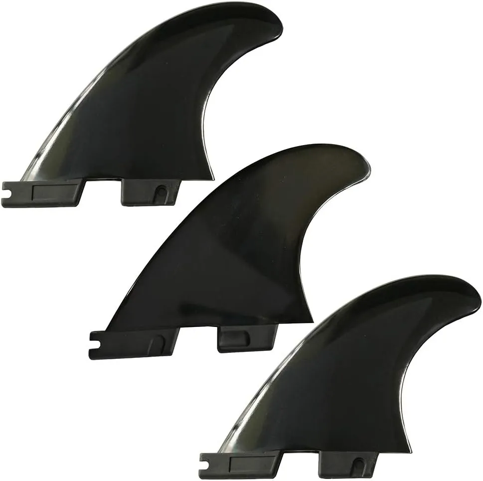 Tri G5 Surfboard Double Tab F2 Fins Fins Box SUP Surfing Fin 1 Center   2 Side 2 Colors (Black)