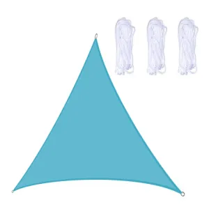 Triangle Outdoor Garden Sunshade Sail Waterproof Anti-UV Canopy, Size: 4m x 4m x 4m(Lake Blue)